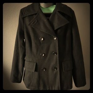 Banana Republic women’s black pea coat